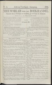 Nieuwsblad voor den boekhandel jrg 48, 1881, no 4, 14-01-1881 in 