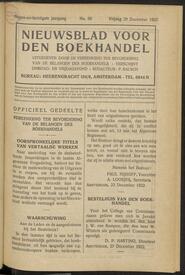 Nieuwsblad voor den boekhandel jrg 89, 1922, no 98, 29-12-1922 in 