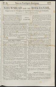 Nieuwsblad voor den boekhandel jrg 42, 1875, no 31, 20-04-1875 in 