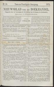 Nieuwsblad voor den boekhandel jrg 42, 1875, no 13, 16-02-1875 in 