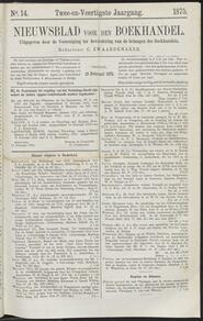 Nieuwsblad voor den boekhandel jrg 42, 1875, no 14, 19-02-1875 in 