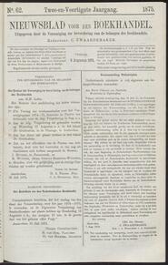 Nieuwsblad voor den boekhandel jrg 42, 1875, no 62, 06-08-1875 in 