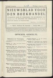 Nieuwsblad voor den boekhandel jrg 80, 1913, no 62, 05-08-1913 in 