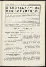 Nieuwsblad voor den boekhandel jrg 80, 1913, no 85, 07-11-1913 in 