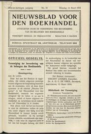 Nieuwsblad voor den boekhandel jrg 83, 1916, no 21, 14-03-1916 in 