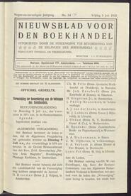 Nieuwsblad voor den boekhandel jrg 79, 1912, no 54, 05-07-1912 in 