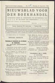 Nieuwsblad voor den boekhandel jrg 79, 1912, no 73, 24-09-1912 in 