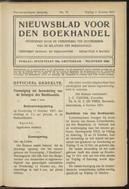 Nieuwsblad voor den boekhandel jrg 84, 1917, no 76, 05-10-1917 in 