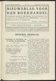 Nieuwsblad voor den boekhandel jrg 81, 1914, no 13, 13-02-1914 in 