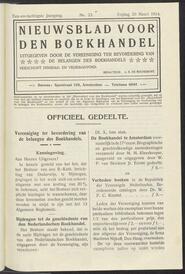 Nieuwsblad voor den boekhandel jrg 81, 1914, no 23, 20-03-1914 in 