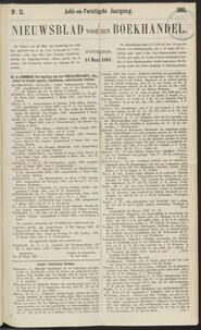 Nieuwsblad voor den boekhandel jrg 28, 1861, no 11, 14-03-1861 in 