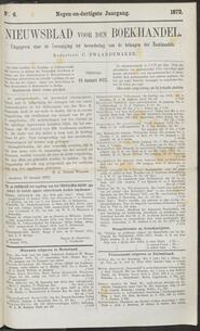 Nieuwsblad voor den boekhandel jrg 39, 1872, no 6, 19-01-1872 in 