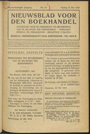 Nieuwsblad voor den boekhandel jrg 86, 1919, no 41, 23-05-1919 in 