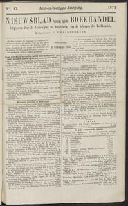 Nieuwsblad voor den boekhandel jrg 38, 1871, no 17, 28-02-1871 in 