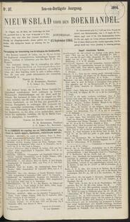 Nieuwsblad voor den boekhandel jrg 31, 1864, no 37, 15-09-1864 in 