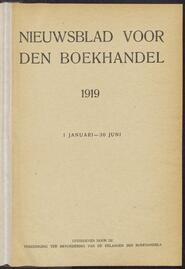 Nieuwsblad voor den boekhandel, 1919 [Index]
