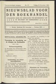 Nieuwsblad voor den boekhandel jrg 82, 1915, no 87, 19-11-1915 in 
