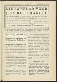 Nieuwsblad voor den boekhandel jrg 82, 1915, no 42, 28-05-1915 in 