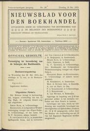 Nieuwsblad voor den boekhandel jrg 82, 1915, no 39, 18-05-1915 in 