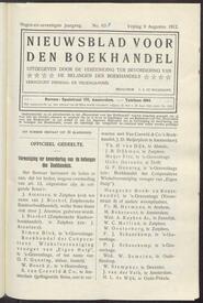 Nieuwsblad voor den boekhandel jrg 79, 1912, no 63, 09-08-1912 in 