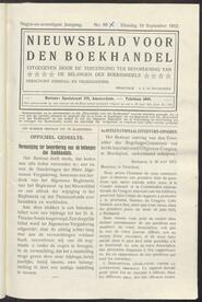 Nieuwsblad voor den boekhandel jrg 79, 1912, no 69, 10-09-1912 in 
