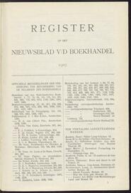 Nieuwsblad voor den boekhandel, 1907 [Index]