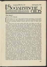 De socialistische gids; maandschrift der Sociaal-Democratische Arbeiderspartij jrg 23, 1938, no 7/8