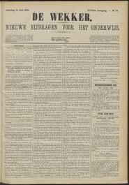 De wekker; nieuwe bijdragen voor het onderwijs jrg 47, 1890, no 24, 14-06-1890 in 