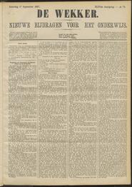 De wekker; nieuwe bijdragen voor het onderwijs jrg 44, 1887, no 75, 17-09-1887 in 