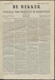 De wekker; weekblad voor onderwijs en schoolwezen jrg 39, 1872, no 12, 22-03-1872 in 