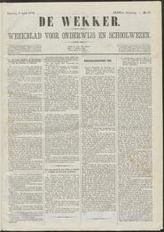 De wekker; weekblad voor onderwijs en schoolwezen jrg 33, 1876, no 29, 08-04-1876 in 