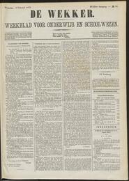 De wekker; weekblad voor onderwijs en schoolwezen jrg 32, 1875, no 10, 03-02-1875 in 