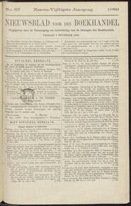 Nieuwsblad voor den boekhandel jrg 56, 1889, no 87, 01-11-1889 in 