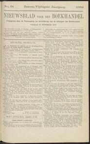 Nieuwsblad voor den boekhandel jrg 56, 1889, no 91, 15-11-1889 in 