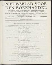Nieuwsblad voor den boekhandel jrg 105, 1938, no 6, 09-02-1938 in 