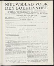 Nieuwsblad voor den boekhandel jrg 105, 1938, no 12, 23-03-1938 in 