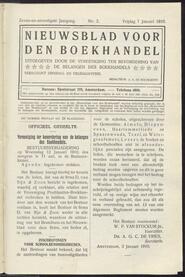 Nieuwsblad voor den boekhandel jrg 77, 1910, no 2, 07-01-1910 in 