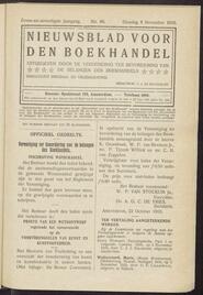 Nieuwsblad voor den boekhandel jrg 77, 1910, no 89, 08-11-1910 in 