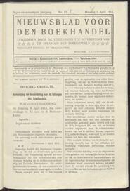 Nieuwsblad voor den boekhandel jrg 79, 1912, no 27, 02-04-1912 in 