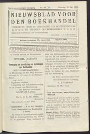 Nieuwsblad voor den boekhandel jrg 79, 1912, no 41, 21-05-1912 in 