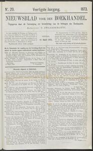 Nieuwsblad voor den boekhandel jrg 40, 1873, no 20, 11-03-1873 in 