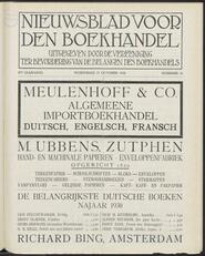 Nieuwsblad voor den boekhandel jrg 97, 1930, no 42, 15-10-1930 in 