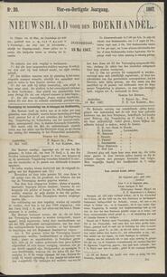 Nieuwsblad voor den boekhandel jrg 34, 1867, no 20, 16-05-1867 in 