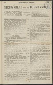 Nieuwsblad voor den boekhandel jrg 35, 1868, no 6, 08-02-1868 in 