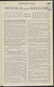 Nieuwsblad voor den boekhandel jrg 35, 1868, no 43, 22-10-1868 in 