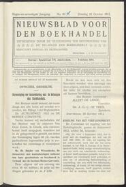 Nieuwsblad voor den boekhandel jrg 79, 1912, no 83, 29-10-1912 in 