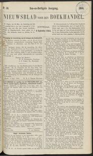Nieuwsblad voor den boekhandel jrg 31, 1864, no 36, 08-09-1864 in 
