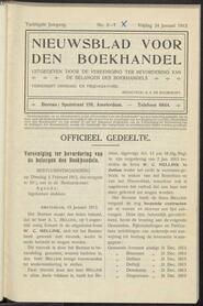 Nieuwsblad voor den boekhandel jrg 80, 1913, no 2/7, 24-01-1913 in 