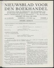 Nieuwsblad voor den boekhandel jrg 107, 1940, no 40, 02-10-1940 in 