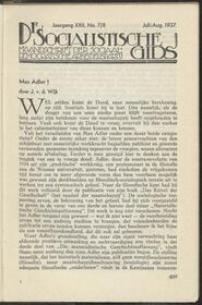 De socialistische gids; maandschrift der Sociaal-Democratische Arbeiderspartij jrg 22, 1937, no 7/8
